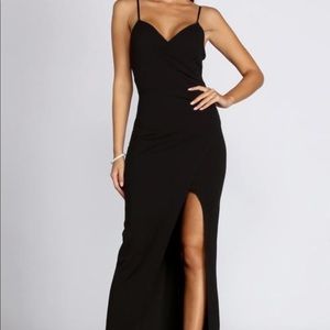 formal long black high slit dress (Windsor)
